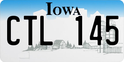 IA license plate CTL145
