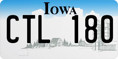 IA license plate CTL180