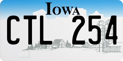 IA license plate CTL254