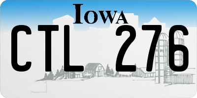 IA license plate CTL276