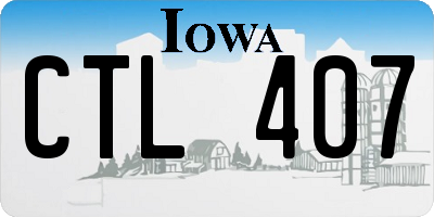 IA license plate CTL407