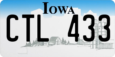 IA license plate CTL433
