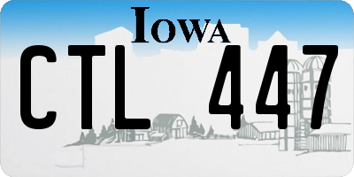 IA license plate CTL447