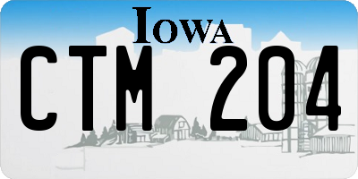 IA license plate CTM204