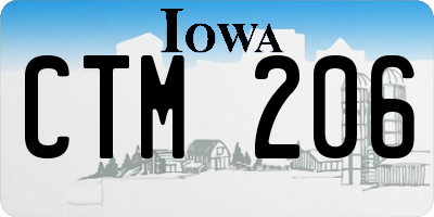IA license plate CTM206