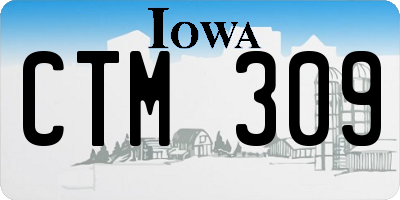 IA license plate CTM309