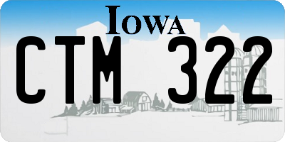 IA license plate CTM322