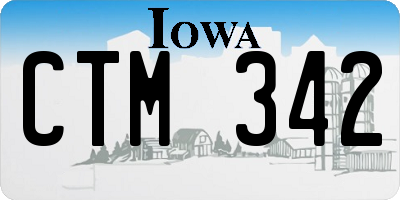IA license plate CTM342