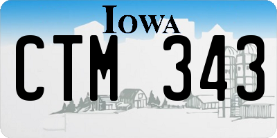 IA license plate CTM343