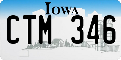 IA license plate CTM346