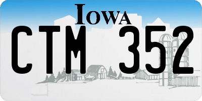 IA license plate CTM352