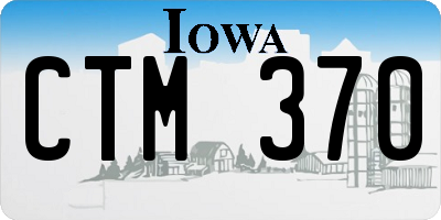 IA license plate CTM370