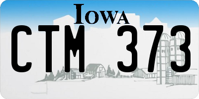 IA license plate CTM373