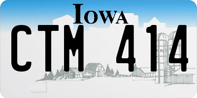 IA license plate CTM414