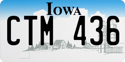 IA license plate CTM436
