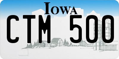 IA license plate CTM500
