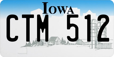 IA license plate CTM512