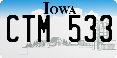 IA license plate CTM533