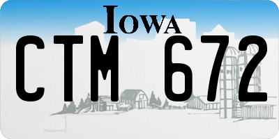 IA license plate CTM672