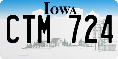 IA license plate CTM724