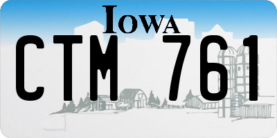 IA license plate CTM761