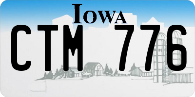 IA license plate CTM776
