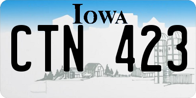 IA license plate CTN423