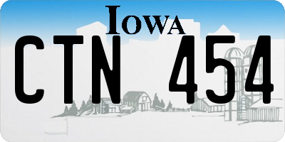 IA license plate CTN454