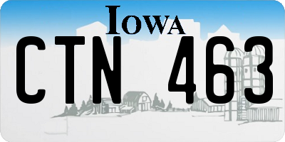 IA license plate CTN463
