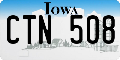 IA license plate CTN508