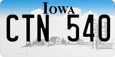 IA license plate CTN540