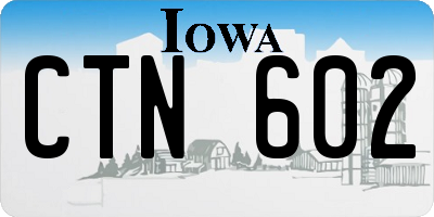 IA license plate CTN602