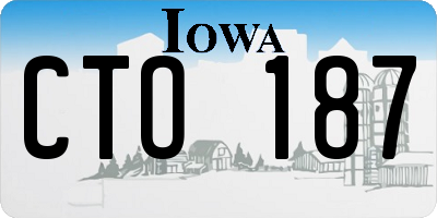IA license plate CTO187