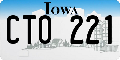 IA license plate CTO221