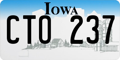IA license plate CTO237