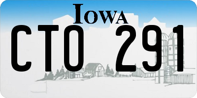IA license plate CTO291