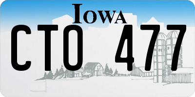 IA license plate CTO477