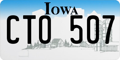 IA license plate CTO507