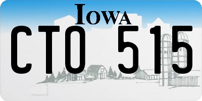 IA license plate CTO515