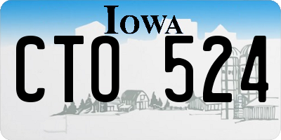IA license plate CTO524