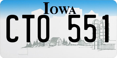 IA license plate CTO551