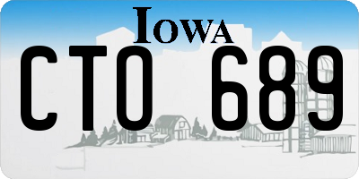 IA license plate CTO689
