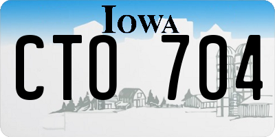 IA license plate CTO704