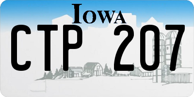 IA license plate CTP207