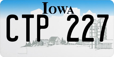 IA license plate CTP227