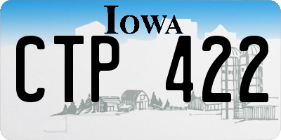 IA license plate CTP422