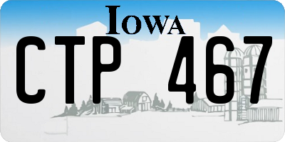 IA license plate CTP467