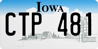 IA license plate CTP481