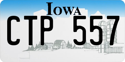 IA license plate CTP557