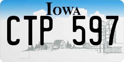 IA license plate CTP597